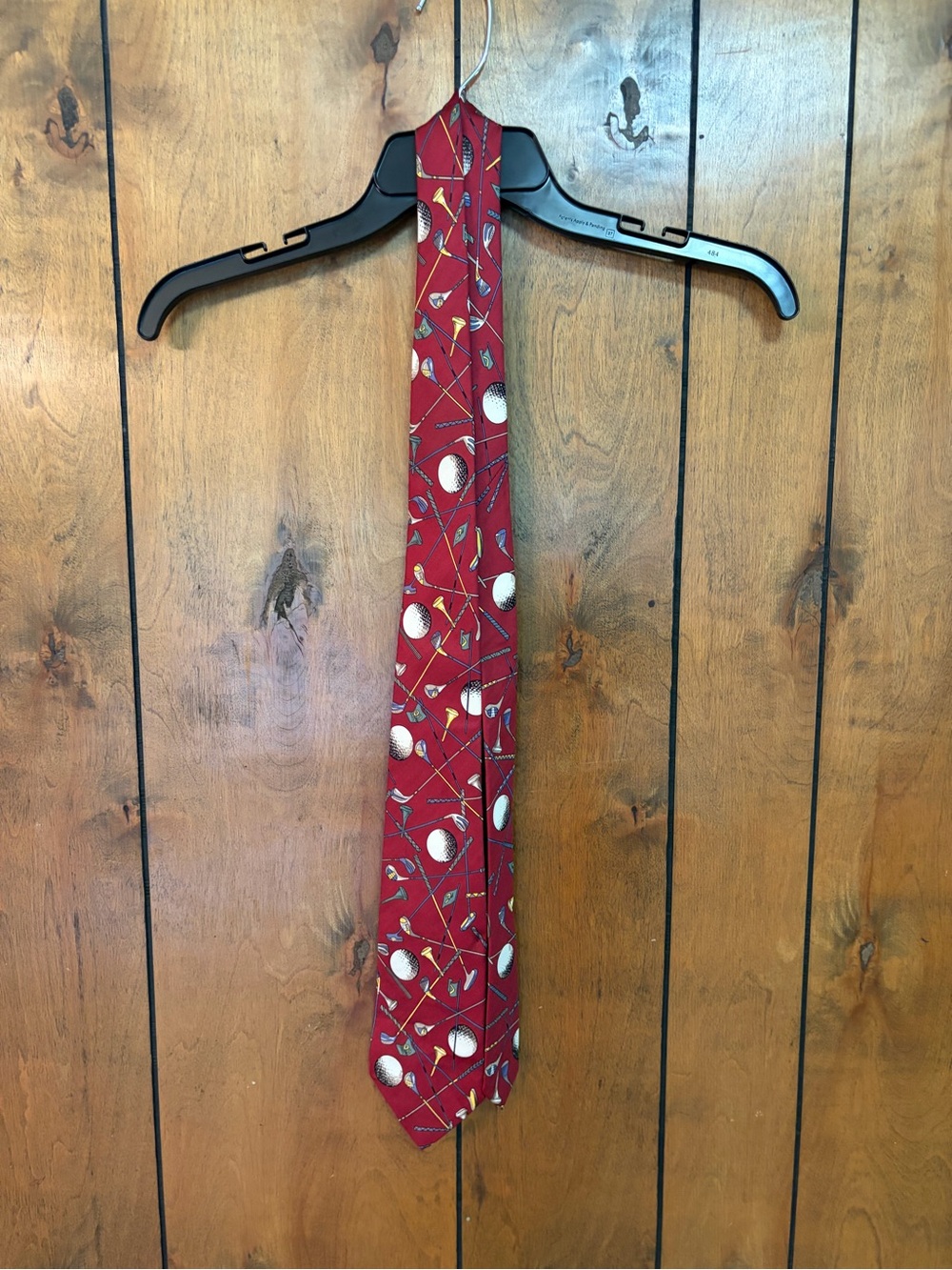 Polo by Ralph Lauren Red Golf Motif Silk Tie